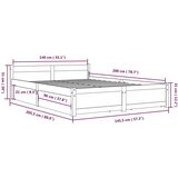  Posteljni okvir s predali bel 140x200 cm, (20645681) | Shoptok.si