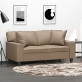  Dvosjed s ukrasnim jastucima boja cappuccina 120cm umjetna koža | shoptok.hr
