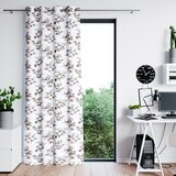  Curtain SERENITY color white printed theme vegetable style classic silver silver metal eyelets blackout 140x250 AmeliaHome | shoptok.hr