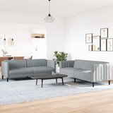  2-dijelni set sofa svjetlosivi od tkanine | shoptok.hr