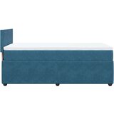 Box spring krevet s madracem plavi 90x200 cm baršunasti | shoptok.hr