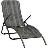 Maison Chic Zložljiv Ležalnik - Sončna ležalnik poli ratan siv, (22043404) | Shoptok.si