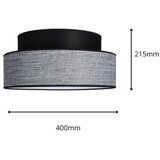  stropna svetiljka grace 1xE27/60W/230V ø 40 cm crna/siva | Eponuda.com