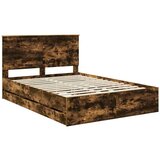  Okvir za krevet s ladicama Dimljeni hrast 140 x 190 cm | shoptok.hr