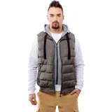 Glano Men's quilted vest - gray