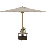  Vrtni stol s rupom za suncobran smeđi 55x55x46,5 cm poliratan | Eponuda.ba