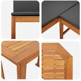  3-delni vrtni bistro set s blazinami iz trdega akacijevega lesa, (22015563) | Shoptok.si