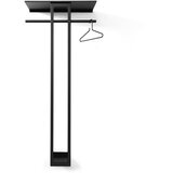 Spinder Design Črn jeklen stenski obešalnik s polico 70 cm Luno Large – | Shoptok.si