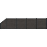 PANEL ograde 5 pcs WPC i aluminij Crna | shoptok.hr