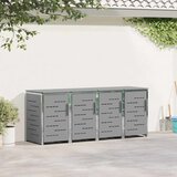  Skladište za kanta za smeće for 4 Bins 240L Nehrđajući čelik - Siva 4 Cijene