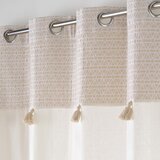 Douceur d intérieur Bela/bež zavesa iz mešanice bombaža 140x240 cm Milano – | Shoptok.si