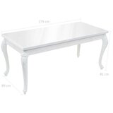 vidaXL Jedilna miza 179x89x81 cm visok sijaj bele barve | Shoptok.si