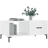  Stolić za kavu sjajni bijeli 90 x 50 x 40 cm konstruirano drvo | shoptok.hr