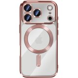 AVIZAR Ovitek za iPhone 17 Pro Max, združljiv z MagSafe, s kromiranim robom, Roza, (5000189141) | Shoptok.si