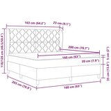 Box Postelja s podlogo z vzmetnico temno zelena 160x200 cm žamet, (22050950) Slike