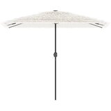  Vrtni suncobran s čeličnom šipkom bijeli 300x200x250 cm | shoptok.hr