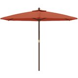  Vrtni suncobran s drvenim stupom terakota 299 x 240 cm | Eponuda.com