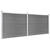 vidaXL Komplet ograjnih panelov WPC 353x146 cm siv | Shoptok.si