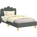  Posteljica za malčke z vzglavjem Temno siva 80 x 160 cm blago, (5000105438) | Shoptok.si
