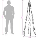  Svjetla za božićno drvce sa 6 LED dioda 540 LED lampica - 180 cm | shoptok.hr