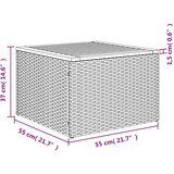  Vrtna garnitura - 4-dijelni set vrtnih sofa od poliratana s jastucima sivi - Siva 1 | shoptok.hr