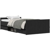 vidaXL krevetna konstrukcija bez madraca Crni hrast 100x200 cm Konstruirano drvo | shoptok.hr