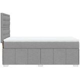  Okvir kreveta s oprugama i madrac svjetlosivi 90x200cm tkanina | shoptok.hr