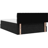  Otomanski krevet s madracem&LED crni 140x190 cm baršunasti | Eponuda.com