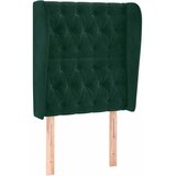  Uzglavlje s ušima tamnozeleno 83 x 23 x 118/128 cm baršunasto | shoptok.hr