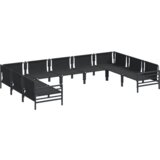 vidaXL Sjedeća garnitura za vrt 9 pcs Antracitno siva Čelik | shoptok.hr