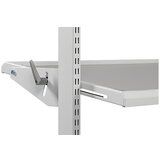 Treston Nagibna odlagalna polica, ESD, svetlo siva, globina 505 mm, za globino mize 750 mm | Shoptok.si