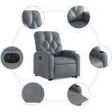  Električni naslonjač na podizanje od umjetne kože siva | shoptok.hr