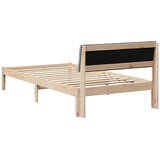  Okvir kreveta s uzglavljem Smeđa i svijetlo siva 100 x 200 cm | shoptok.hr