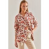 Bianco Lucci Women's Multi Patterned Casual Linen Shirt Cene