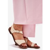Zazoo Ladies leather flat sandals 3014 beige | ePonuda.com