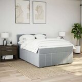 vidaXL krevet box spring s madracem svjetlosivi 140x200 cm od tkanine | shoptok.hr