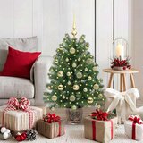 vidaXL Umjetno božićno drvce s 150 LED svjetlima Zelena 95 cm PE i PVC Cijene