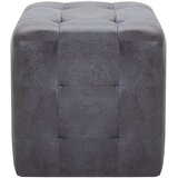 vidaXL noćni ormarići 2 kom sivi 30 x 30 x 30 cm umjetna brušena koža | shoptok.hr