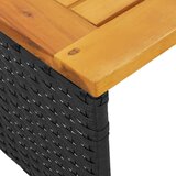  Vrtna sofa L-oblika sa stolom i jastucima crna od poliratana | shoptok.hr