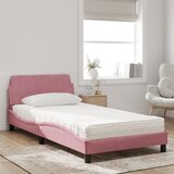  Krevet s madracem Dover ružičasti 100x200 cm baršunasti | shoptok.hr