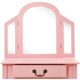  Mizica za ličenje s stolčkom roza 65x36x128cm pavlovnija in MDF, (20713005) | Shoptok.si