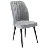 Hanah home set trpezarijskih stolica Platinum 4 kom, siva tkanina Jerry, crne metalne noge | Eponuda.com
