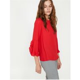 Koton women's Red Ruffle Blouse Cene