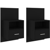 Furnova Stenske nočne omarice 2 kosa črne, (21926005) | Shoptok.si