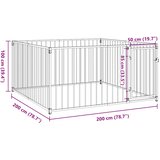 Vanjski kavez za pse 200 x 200 x 100 cm | shoptok.hr