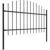  Vrtna ograda s vrhom koplja Čelik 1781,5 x 125 cm Crna | shoptok.hr