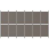 Sobna pregrada s 6 panela antracit 300 x 220 cm od tkanine | shoptok.hr