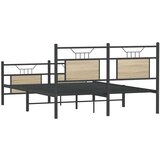  Posteljni okvir brez vzmetnice hrast 150x200 cm inženirski les, (21829432) | Shoptok.si