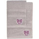 Foutastic Hope - Grey Grey Hand Towel & Bath Towel Set (2 Pieces) Cene