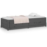  Dnevni ležaj sivi 90 x 200 cm od masivne borovine | Eponuda.com